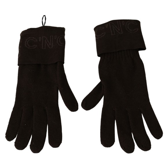Costume National Brown Wool Knitted One Size Wrist Length Gloves - Picture 3 of 5